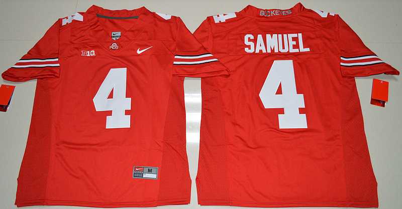 Ohio State Buckeyes #4 Curtis Samuel Red College Football Stitched Jersey